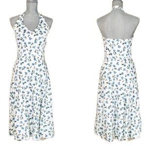 Vintage Liz Claiborne Floral Halter Dress, Sz 6